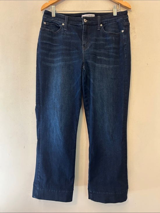LILA RYAN Denim - LILA RYAN Dark Navy Straight mid rise ankle Jean The Ava Size 32 EUC